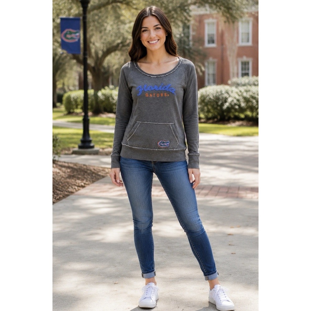 VINTAGE Florida Gators  Sweatshirt Men Gray Size Medium Colosseum Athletics